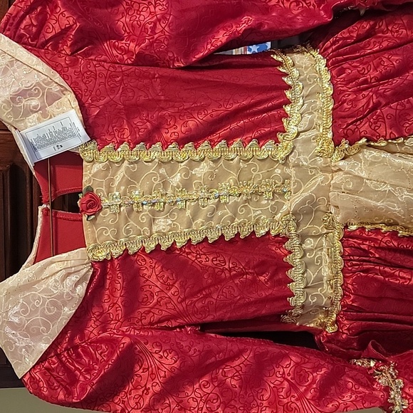 Deluxe Belle Dress Disney Direct Holiday Gown Dress size M (7/8) with a coat - Picture 6 of 17